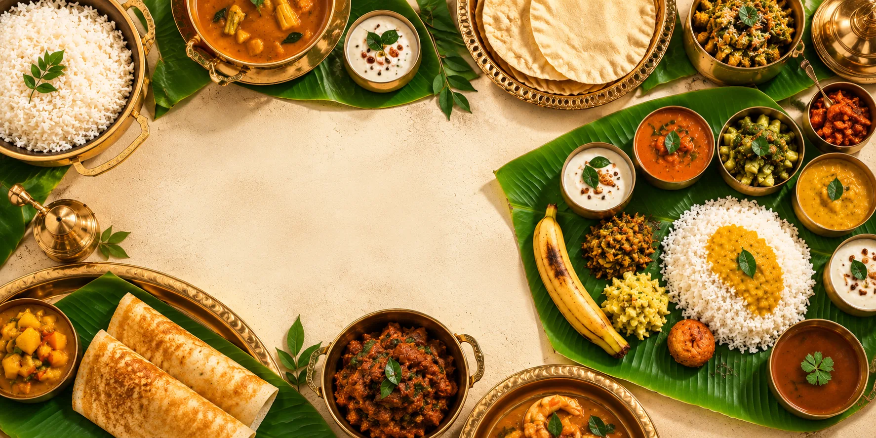 South Indian banana-leaf lunch